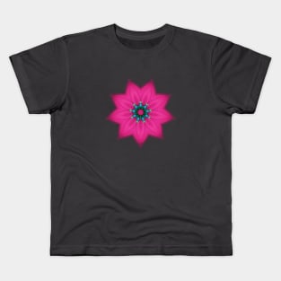 Furry Pink Flower Kids T-Shirt